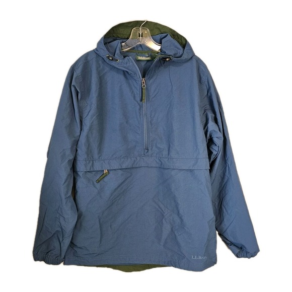 L.L. Bean Other - Vtg LL Bean Men's Small Jacket Hooded Nylon Anorak Pullover Hiking Blue
